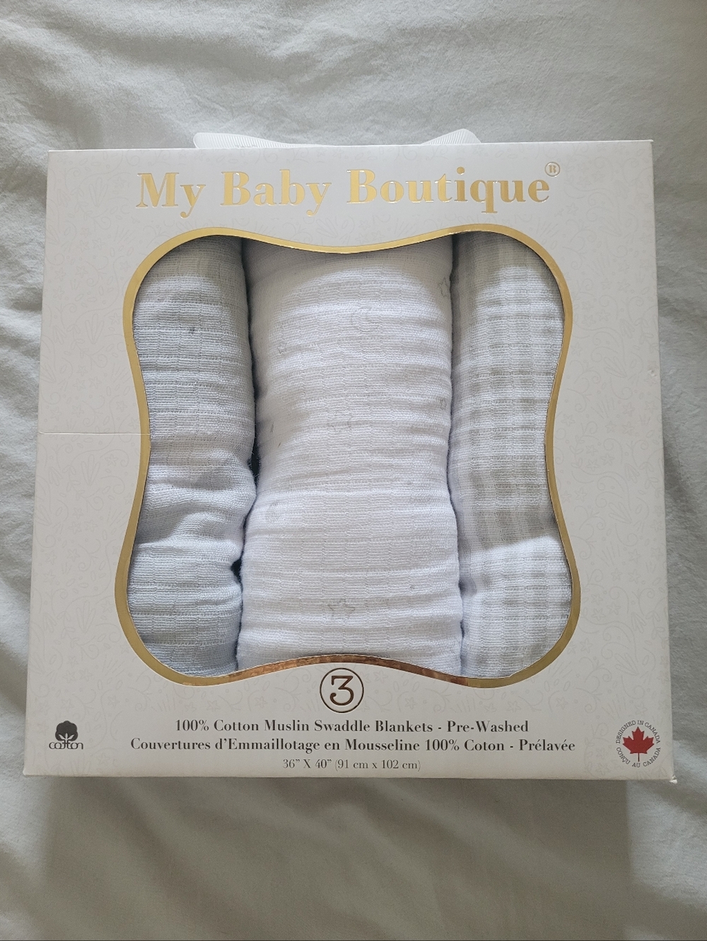 100% Cotton Muslin Swaddle Blanket Set